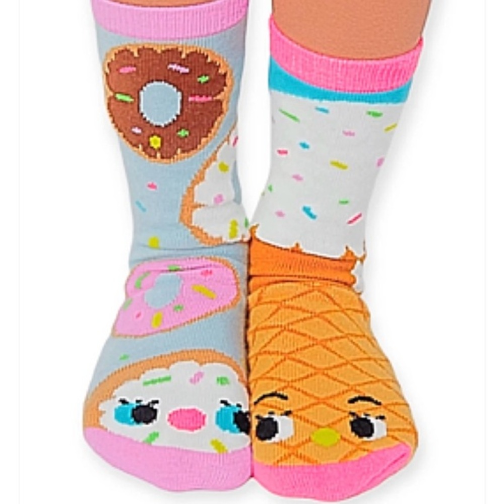 NWT PALS Playful Donut and Ice Cream Mismatched Youth Socks